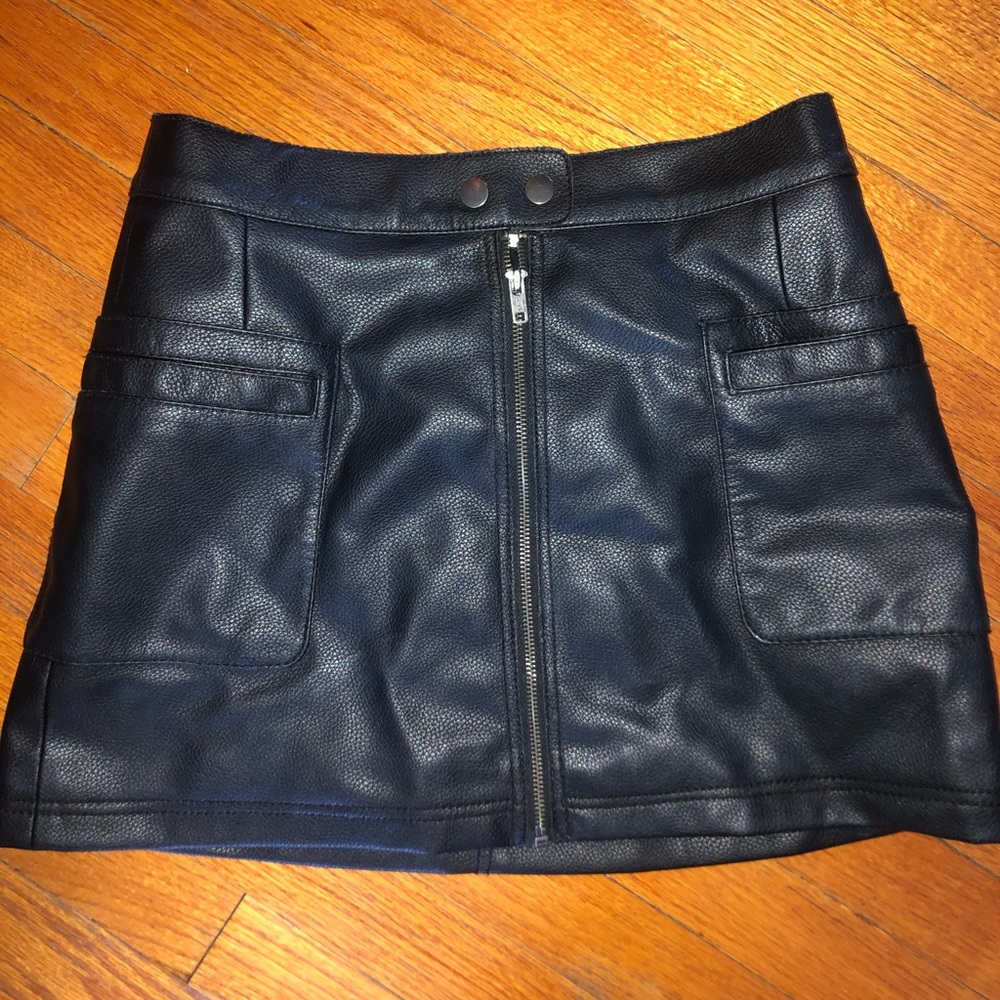 Free people leather skirt